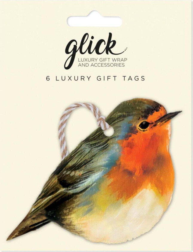 Gavemerkelapper 6pk Holly Harmony Robin