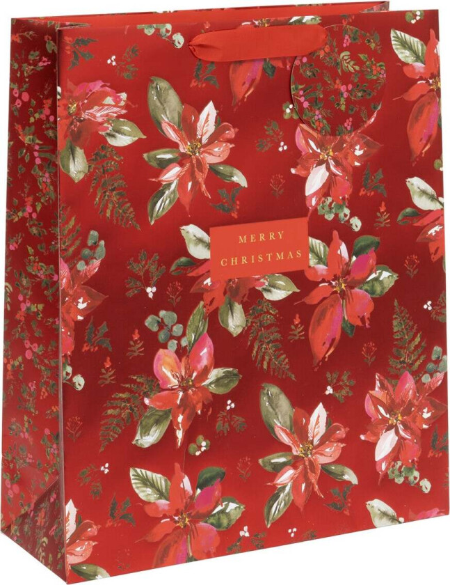 Gavepose Shopper Perfect Poinsettia Red