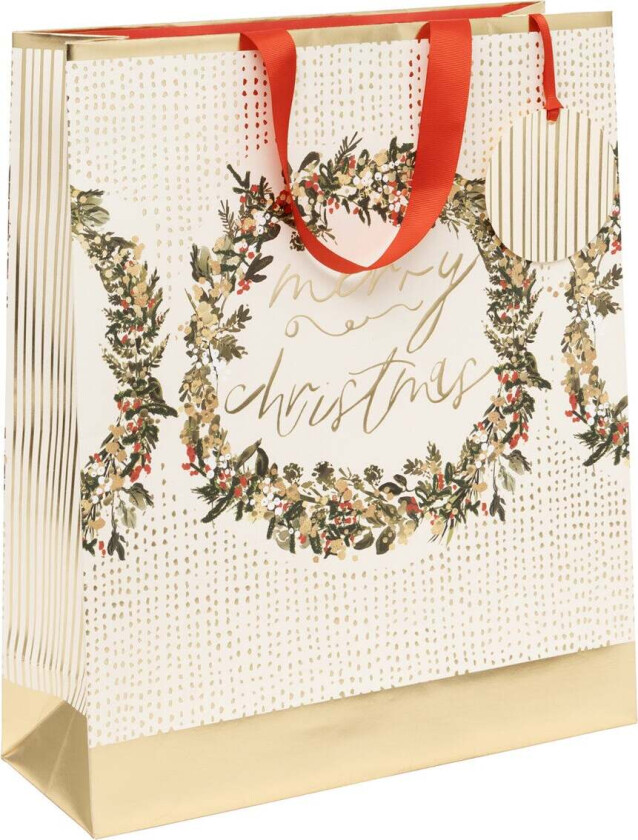 Gavepose Shopper Festive Floral Gold