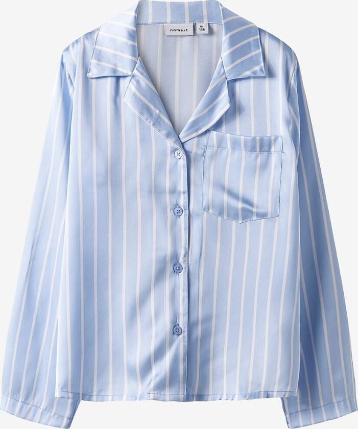 Pysjamasskjorte nkFruth PY LS Shirt Box - Blå