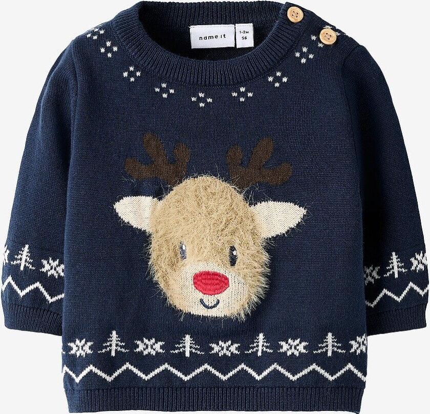 Bilde av Genser nbmReome LS Knit - Blå