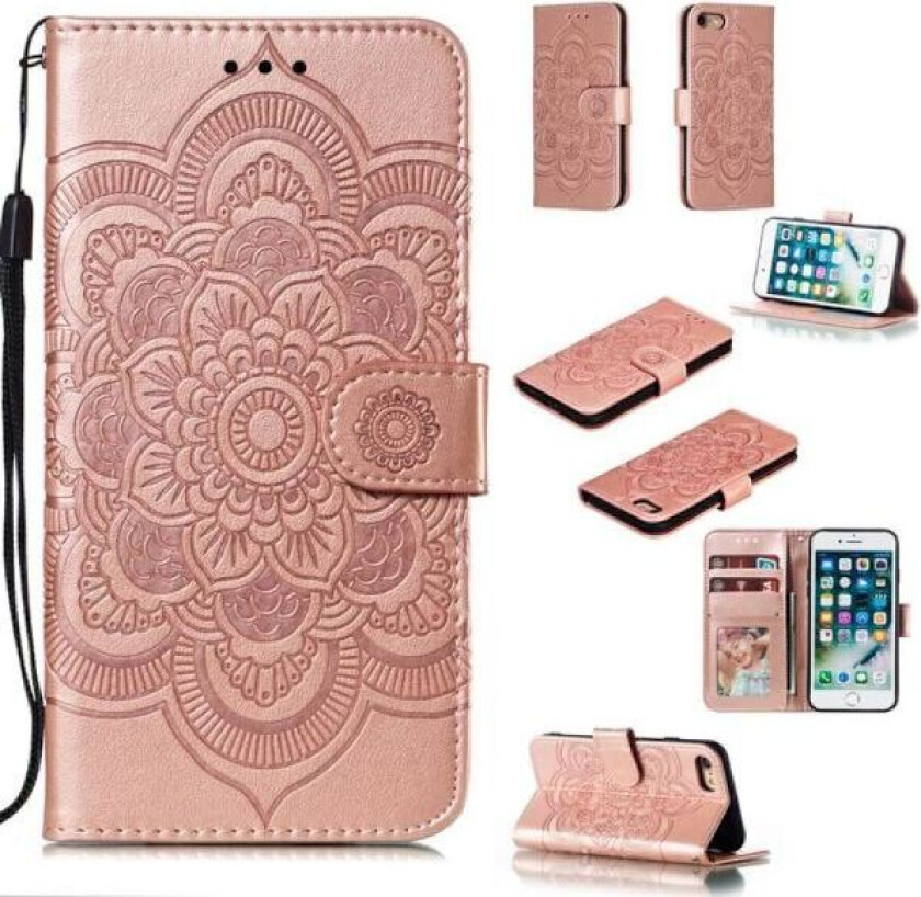 iPhone 7/8/SE (2020/2022) - Mandala Lommebokdeksel - Roségull Roségull Roségull