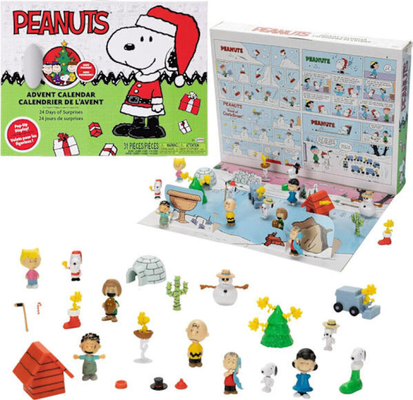 {HH} Peanuts Julekalender 2024 for barn – Nyt 24 dager med nedtellingsoverraskelser! Julekalenderoverraskelsesgave til barn
