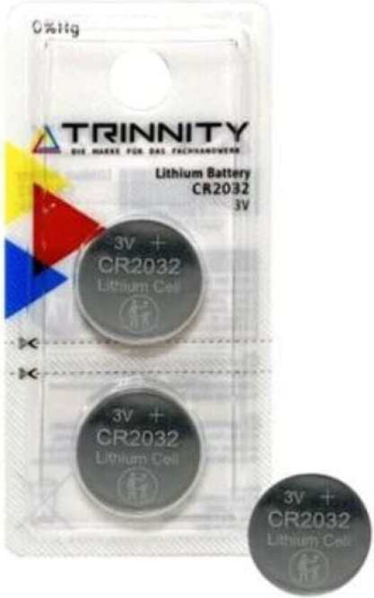 Knappcellebatteri 2stk Cr2032