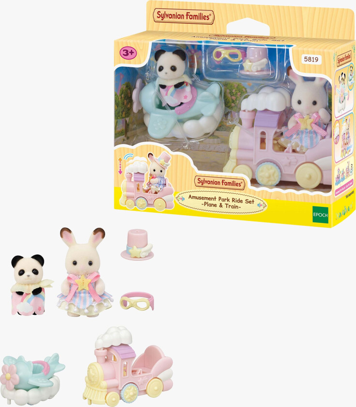 Lekesett Fornøyelsespark Fly & Tog - Dukkehustilbehør - Plast