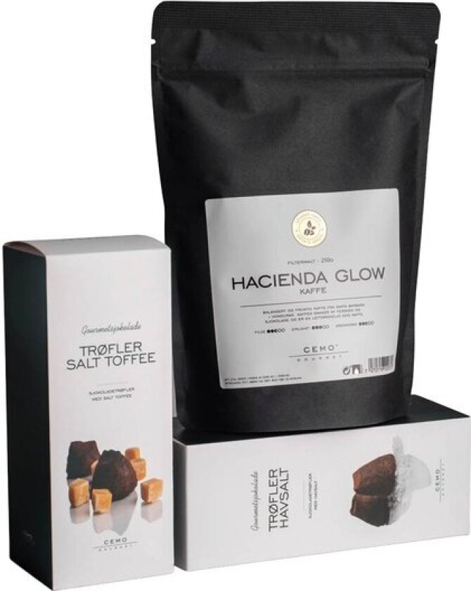 Gavefavoritt gaveeske m/kaffe og sjokoladetrøfler 450g