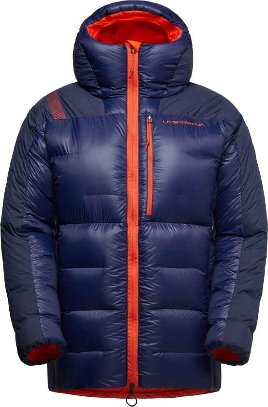 La Sportiva Men's Olympus Tech Down Parka Deep Sea/Cherry Tomato