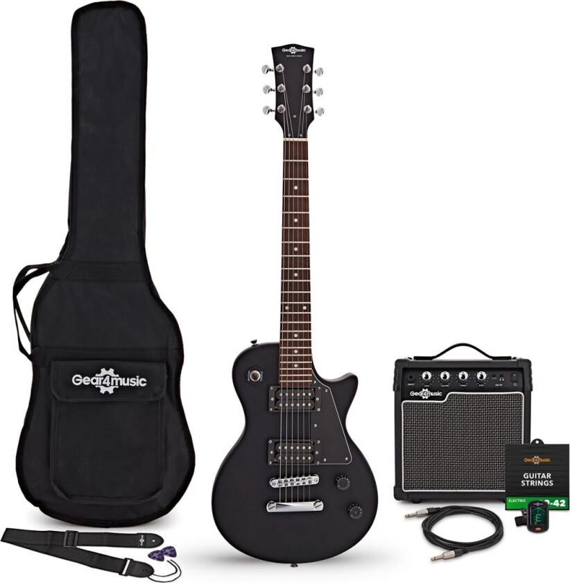 3/4 New Jersey Electric Guitar Black 10W Guitar Amp & Accessory Pack