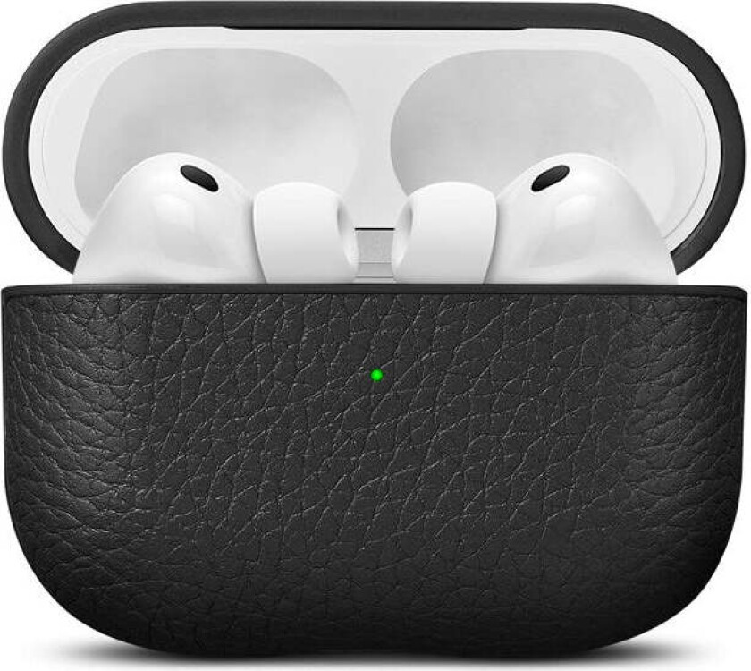 Apple AirPods Pro (3. gen.) Ekte Skinn Deksel - Svart