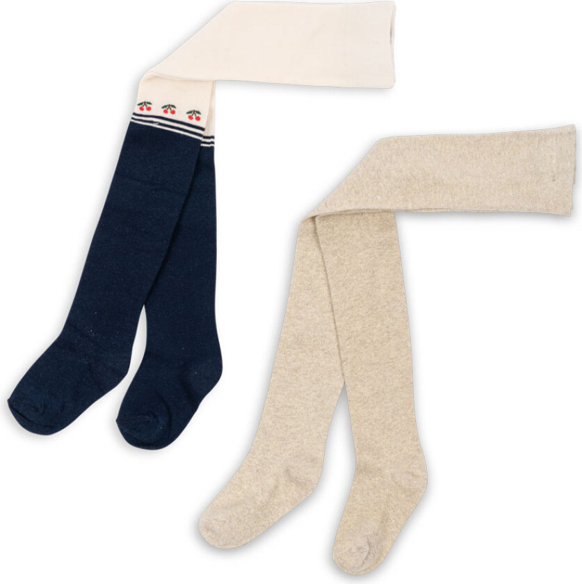 Cherry Lurex 2-pakning Tights Cherry Mix Cherry Mix 68/74 cm Beige 68/74 cm kvinne