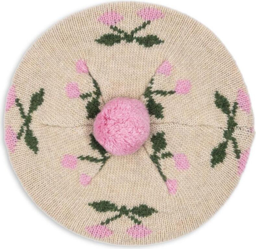 Belou Strikket Baret Cherry Cherry 2-4 Y Beige 2-4 år kvinne