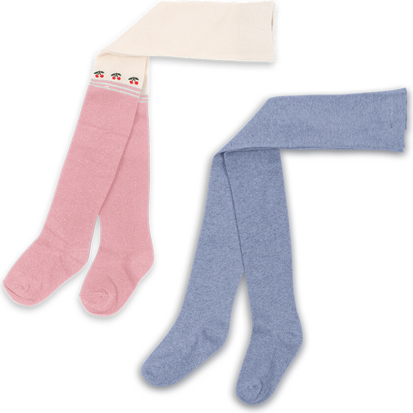 Cherry Lurex 2-pakning Tights Purple Pink Dolphin Purple/Pink Dolphin 80/86 cm Lilla 80/86 cm kvinne