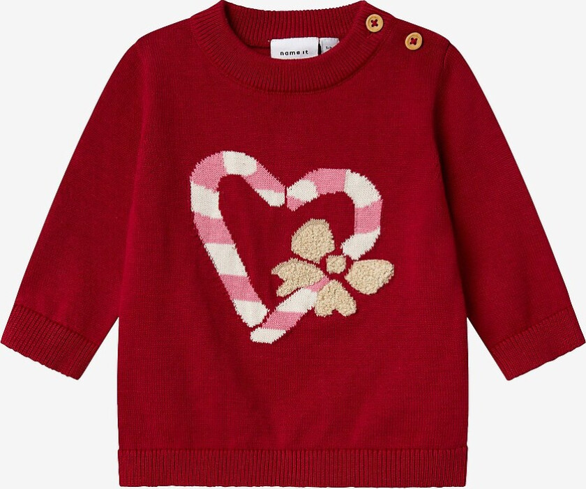 Pullover nbfReamo LS Knit - Rød