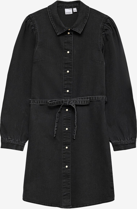 Denimkjole vmKamille LS Short Belt Dress - Svart