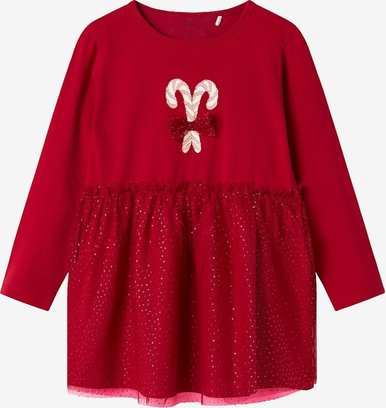 Kjole nmFrijul LS Dress Box - Rød