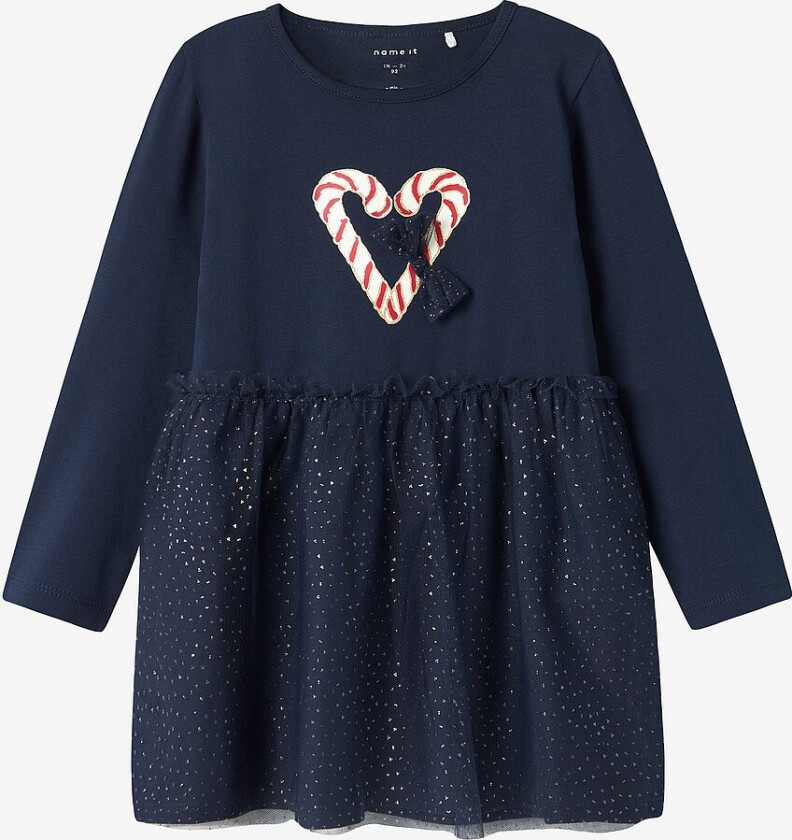 Kjole nmFrijul LS Dress Box - Blå