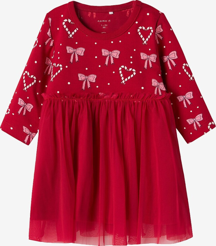 Kjole nbFri LS Dress - Rød