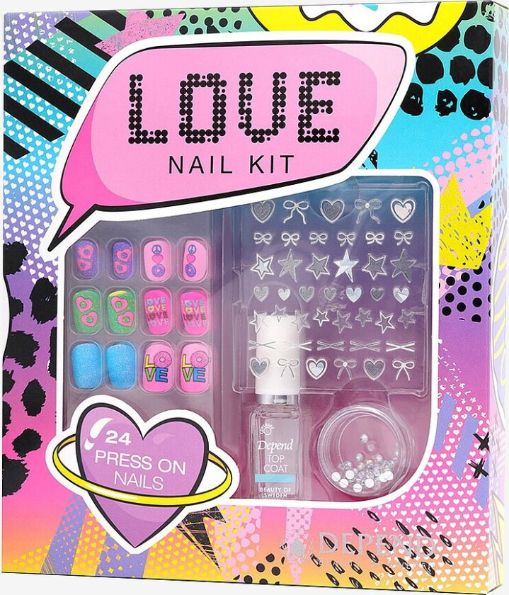 Giftbox Love Nail Kit Press On Nails - Flerfarget