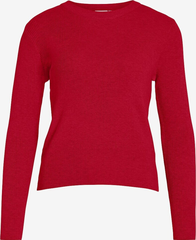 Genser viComfy O-neck L/S Knit Top - Rød