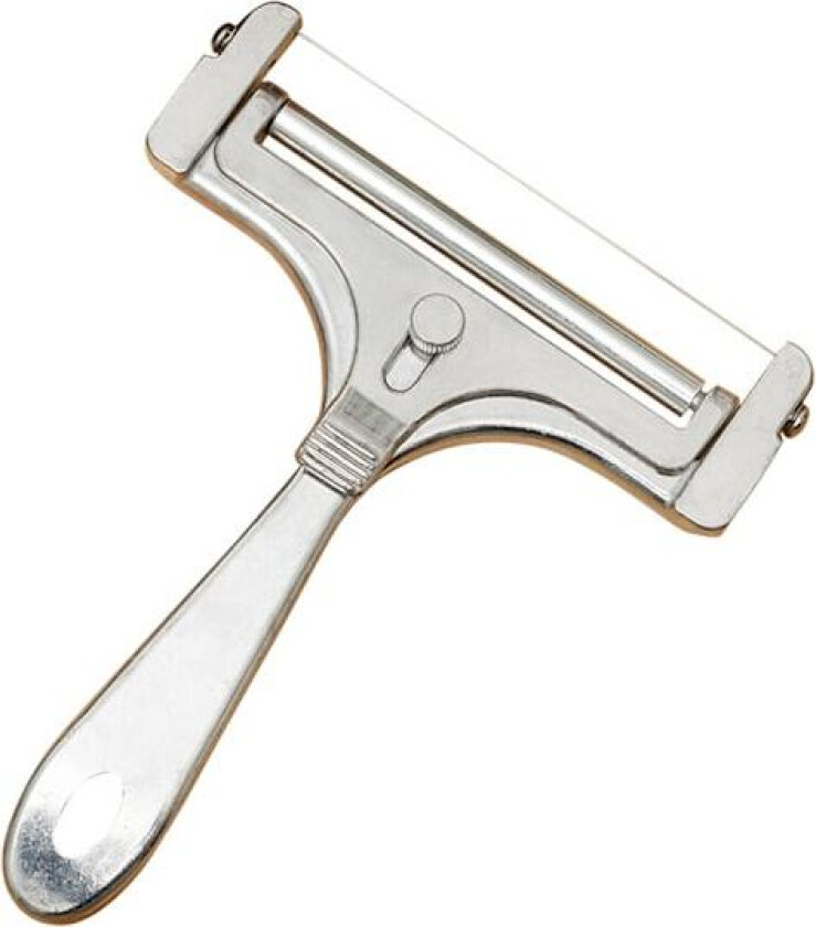 Justerbar ostehøvel med ståltråd, kjøkkenredskap i rustfritt stål, ergonomisk design, høy kvalitet, egnet for myke og halvharde oster