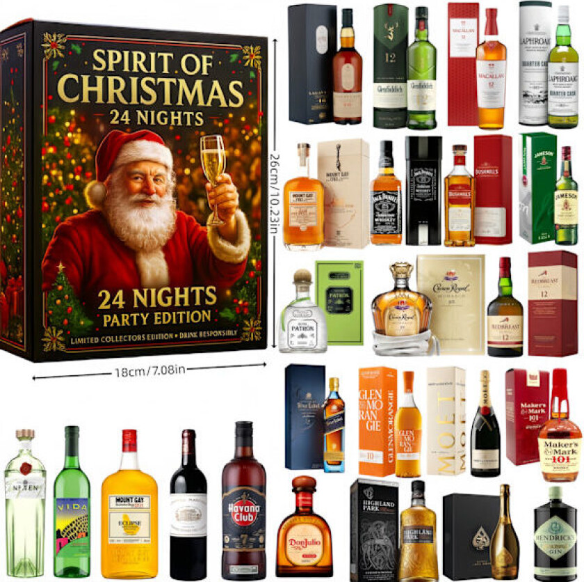 SPIRIT OF CHRISTMAS Adventskalender, julegave i form av et 2D-akrylsmykke, den ultimate julegaven for SPIRIT OF CHRISTMAS-fans