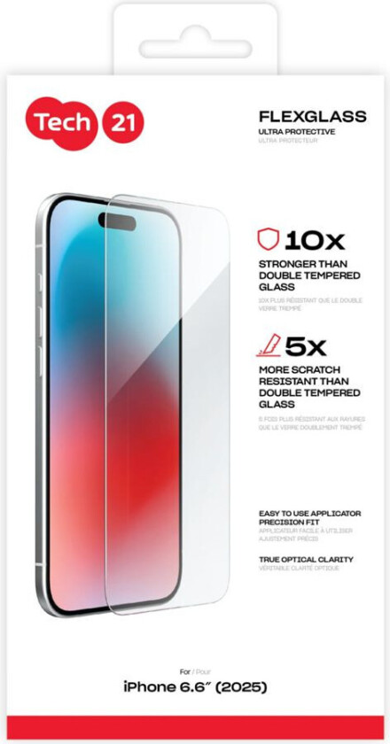 FlexGlassUltra Clear Cover til iPhone 17 Air - Transparent