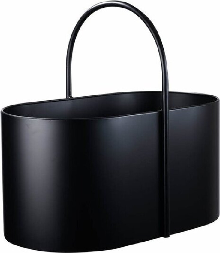 Kent vedkurv metall 50x30x46 cm svart
