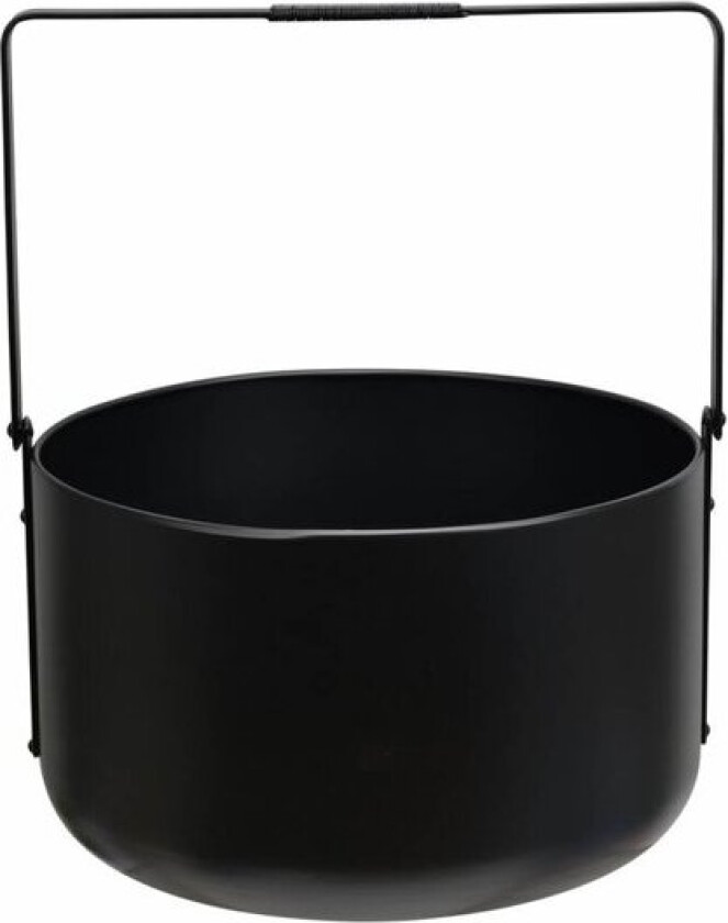 Emil vedkurv metall 40x38,5x47 cm matt svart