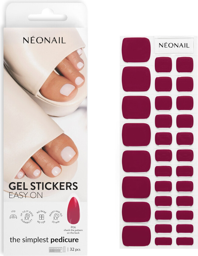 Gel Stickers Easy On Pedi P06