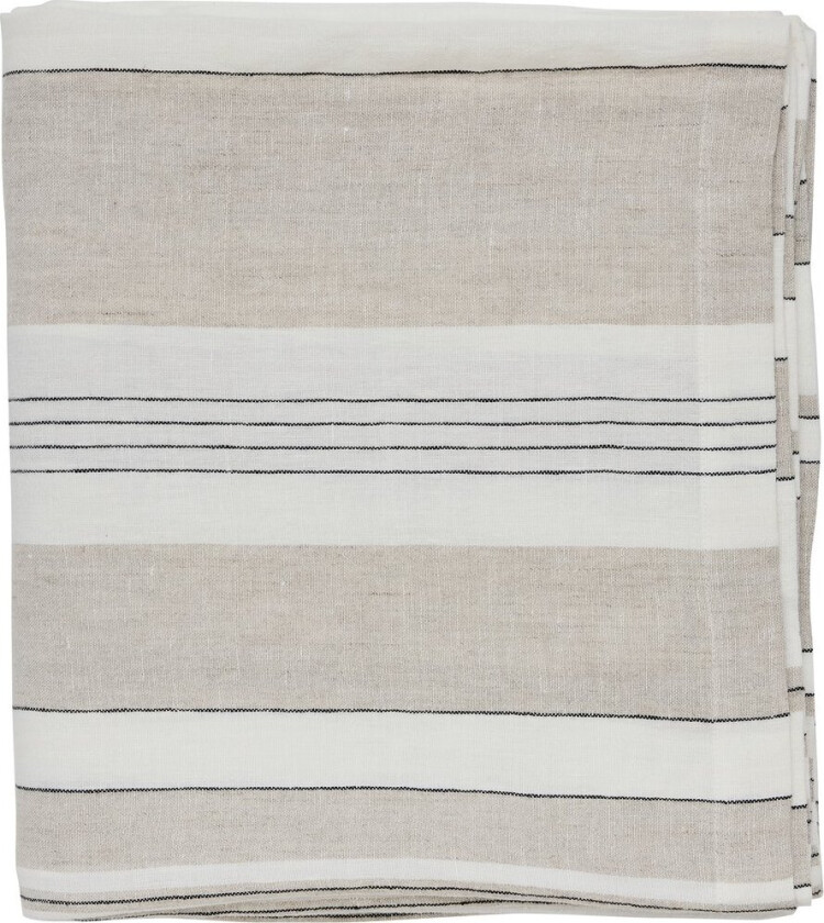 Noah bordduk Beige stripe, 145x330 cm