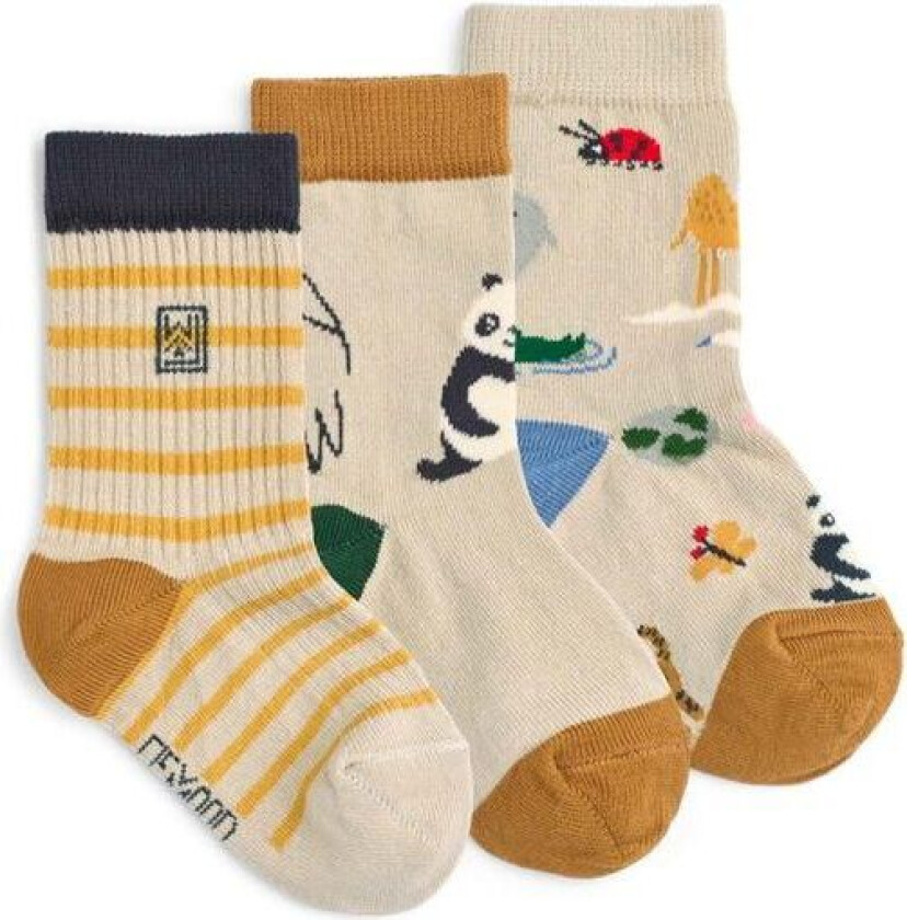 Silas 3-pack sokker til barn, Around The World/Sandy