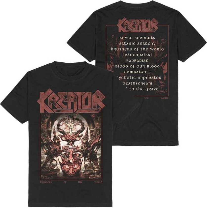 T-skjorte - Krushers of the World Vintage Cover - S til 3XL - Herrer - svart