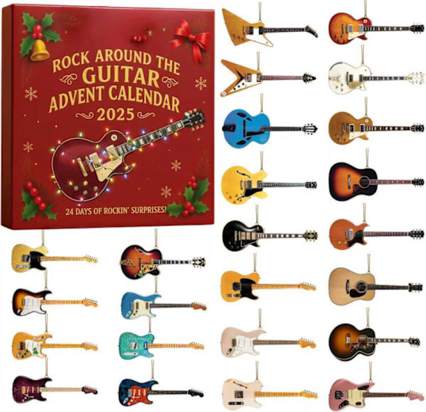 ROCK AROUND THE GUITAR Adventskalender-Julegave Akryl Anheng