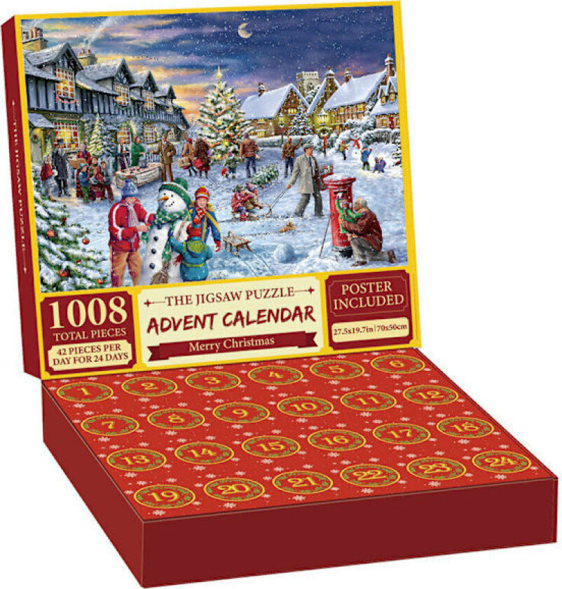 Adventskalender, julepuslespill for barn, gutter, jenter, tenåringer, 24-dagers julekalender, julespill, julegaver