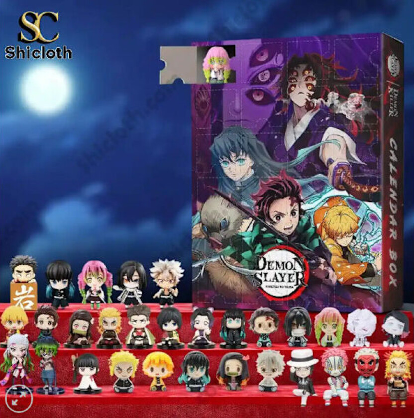 Demon Slayer anime adventskalender nedtelling ferie blindboks juletrepynt tegneserie akryl anheng