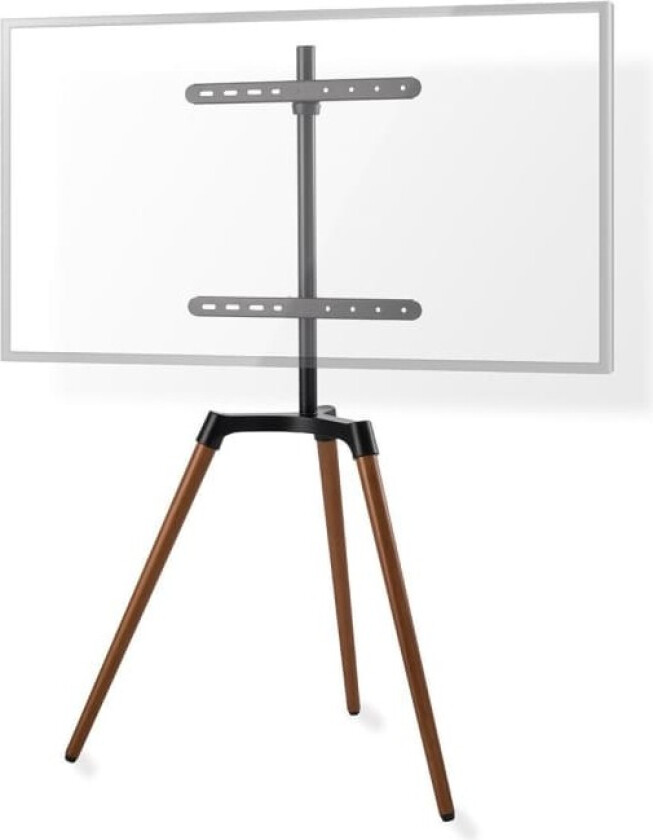 TV Floor Stand 50 - 65 " Maximum skjerm vekt: 35 kg Scandinavian Design Roterbar Anti-tip stropp Snap-lock Aluminium / Stål Sort