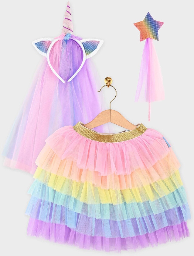 Kostyme Enhjørning med Tyllskjørt 116-128 cm - Filmkostymer & Eventyrkostymer - 100% Polyester