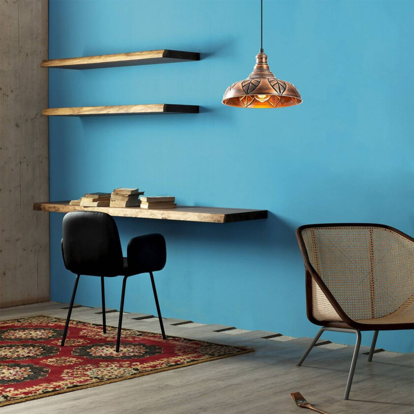 Hengelampe Saglam, kobber, metall, Ø 32 cm, E27