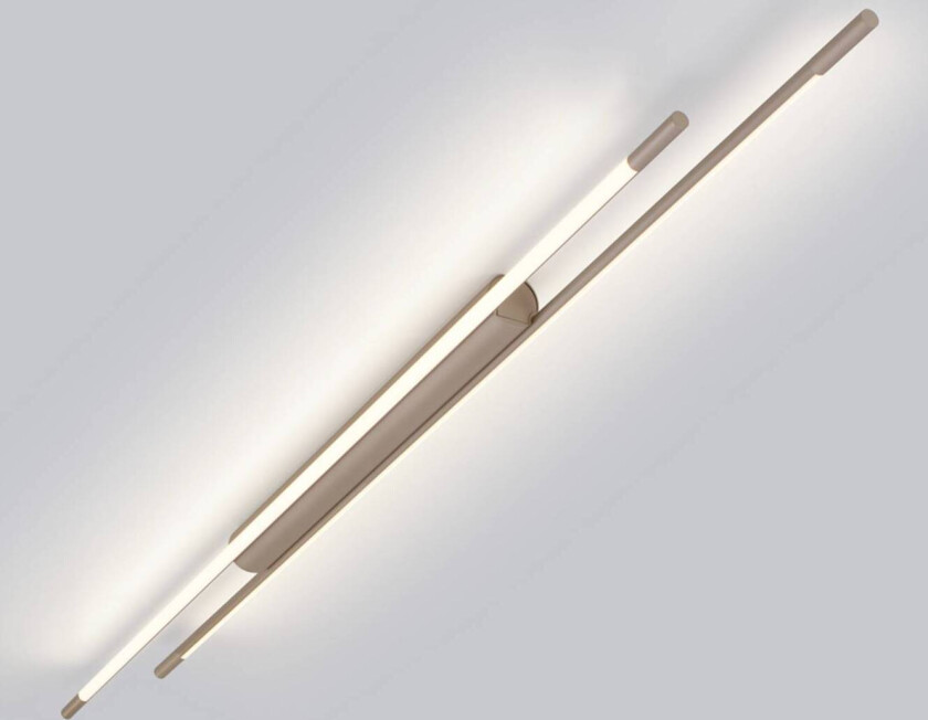 LED-taklampe LEDA, brun, lengde 150 cm, dimbar