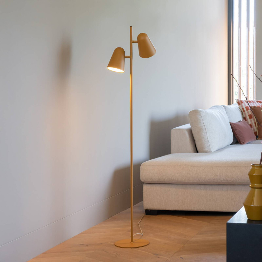 IT'S ABOUT ROMI Gulvlampe Salamanca, sennep, 2 lyskilder