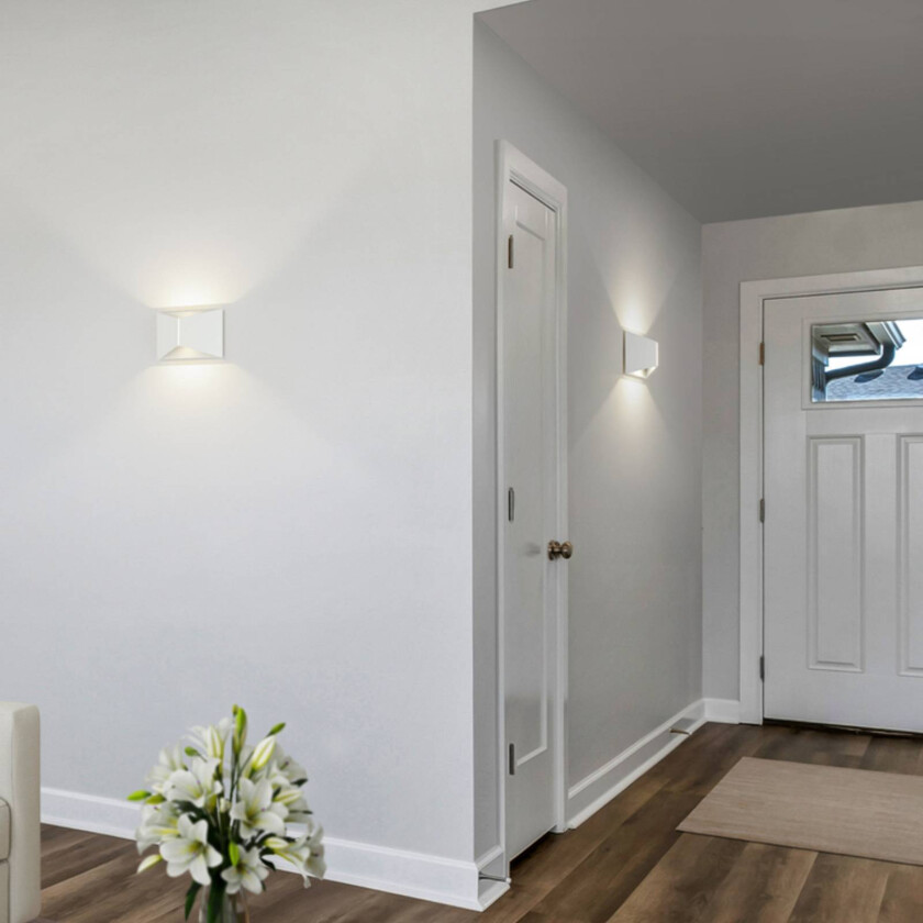 LED-vegglampe VID, hvit, opp/ned, IP65