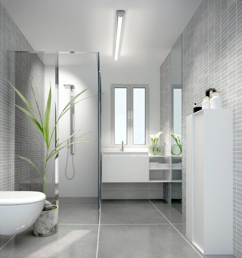 LED-speillampe LOOM 2, lengde 120 cm, IP44, CCT