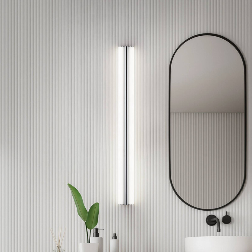 LED-speillampe LOOM, lengde 90 cm, krom, IP44