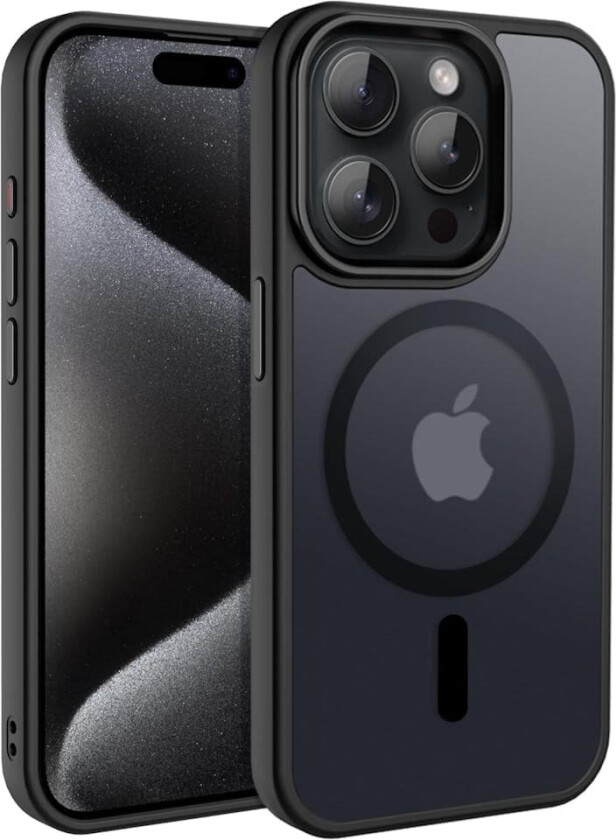 iPhone 15 Pro Max matt svart Magsafe-deksel