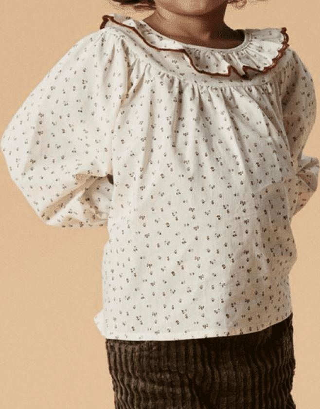 Nmfrasia bluse til småbarn, Turtledove