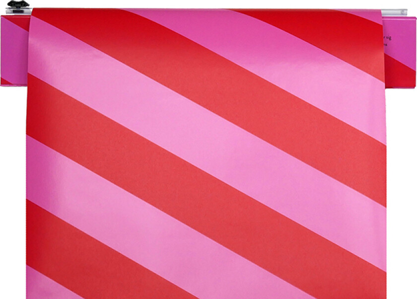 Gavepapir i skjæreboks, Rød/rosa 38 cm