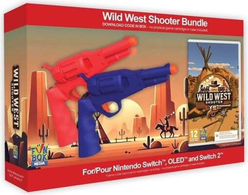 Wild West Shooter Game -Twin Wild West Shooter Revolvers Bundle (Code in a Box) - Nintendo Switch 2 - Skytespill