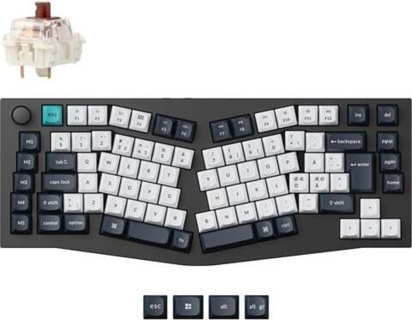 Q10 MAX 75% (Alice Layout) - Gateron Jupiter Brown - Gamingtastatur - Uten numpad - Nordisk - Svart