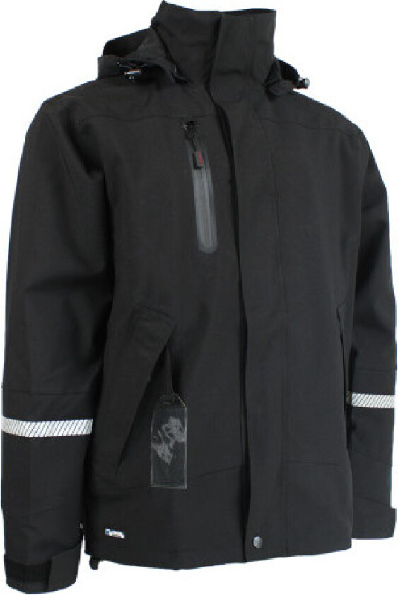 regnjakke 4WS-4057, sort, størrelse M