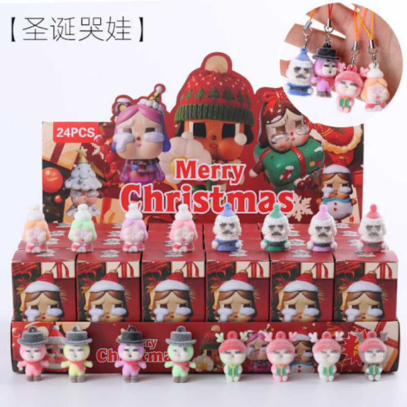 Monster Adventskalender, Hollow Joy-anheng, dekorasjoner, barnegaver (24-delt overraskelsesblindboks med trendy leker)